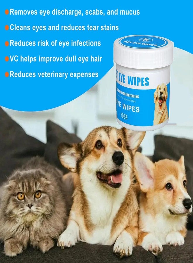 Verwohnt Dog Eye Wipes for Tear Stain Removal, Vet-Recommended Dog Eye Infection Treatment, Natural Dog Wipes for Discharge, Pet Eye Cleaner for Dogs&Cats, Gentle & Safe Pet Wipes for Sensitive Skin, 130 Count - Image 4