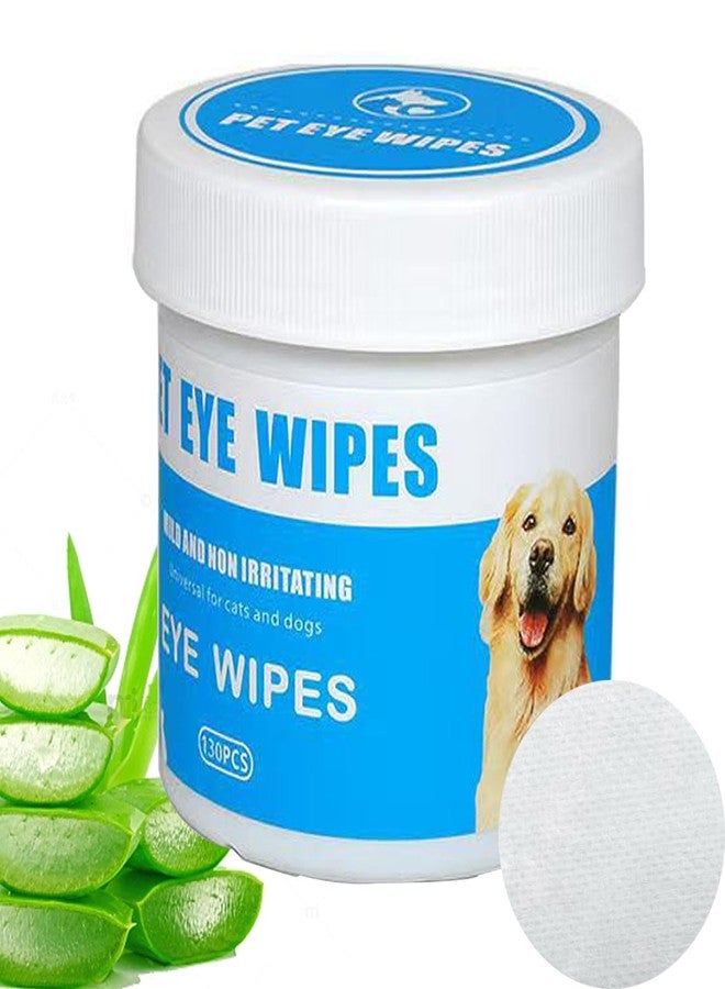 Verwohnt Dog Eye Wipes for Tear Stain Removal, Vet-Recommended Dog Eye Infection Treatment, Natural Dog Wipes for Discharge, Pet Eye Cleaner for Dogs&Cats, Gentle & Safe Pet Wipes for Sensitive Skin, 130 Count - Image 1