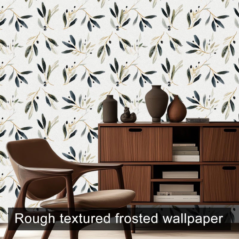 HOMETITUTE Olive Leaf Wallpaper Peel and Stick Botanical Contact Paper Wall Paper Stick 17.7" x 118.1" Self Adhesive Vinyl Wall Covering for Kitchen Pantry Dining Room Decor - Image 5