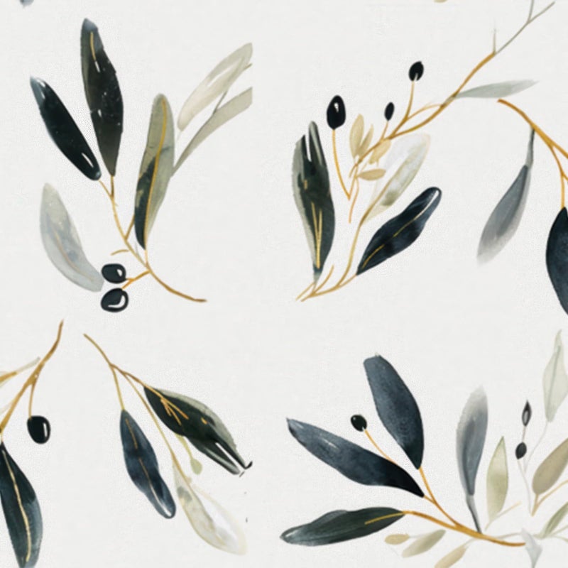 HOMETITUTE Olive Leaf Wallpaper Peel and Stick Botanical Contact Paper Wall Paper Stick 17.7" x 118.1" Self Adhesive Vinyl Wall Covering for Kitchen Pantry Dining Room Decor - Image 2