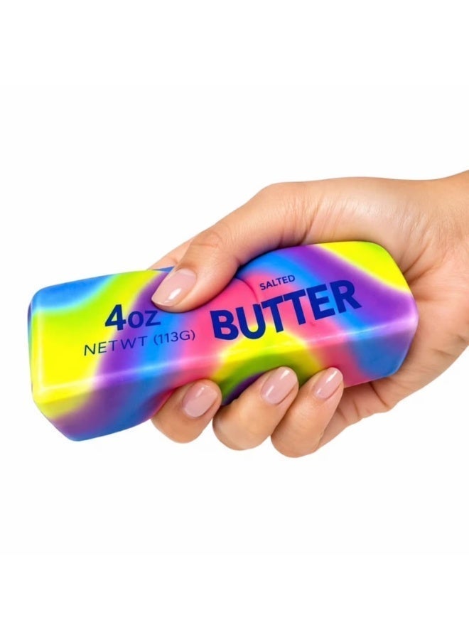 Butter Squishy Slow Rising Stress Relief Toy, 4oz Realistic Salted Butter Squeeze Toy, Soft PU Foam Decompression Fidget Toy for Kids & Adults, Novelty Gag Gift & Desk Companion - Image 2