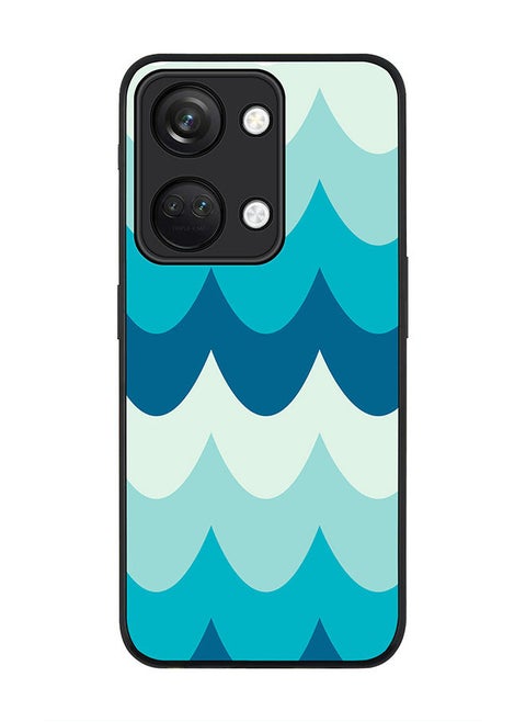 Rugged Black edge case for ONEPLUS NORD 3 5G / OnePlus Ace 2V, Slim fit Soft Case Flexible Rubber Edges Anti Drop TPU Gel Thin Cover -  Wavy Waves