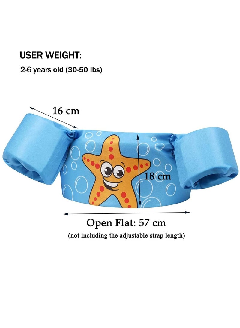 Generic Toddler Swim Vest, Kids Water Wings Arm Floaties for 30-50 Pounds, Infant Safety Swim Aid Jumper Inflatable,Swim Arm Bands,Float Sleeves Swimming Armbands for Sea/Pool/Beach/Training - Image 2