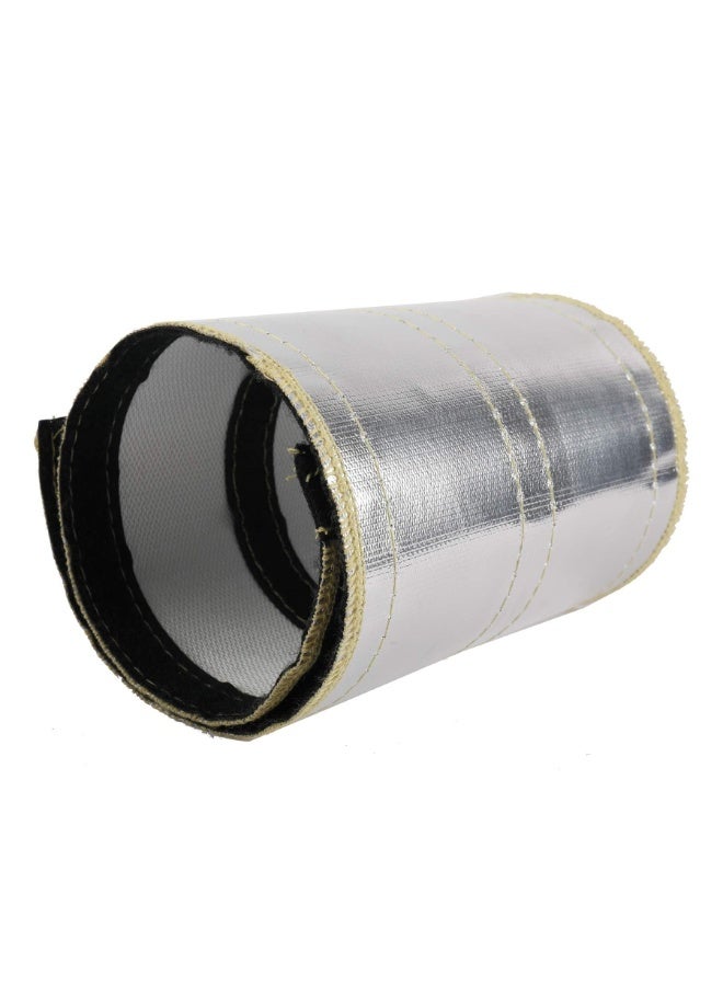 Generic Heat Shield Barrier Heat Shroud Sleeve Heat Shield Barrier Cover Wrap 7" × 23" Fiberglass Heat Wrap Shield Aluminized Protection (Silver)  - Image 1