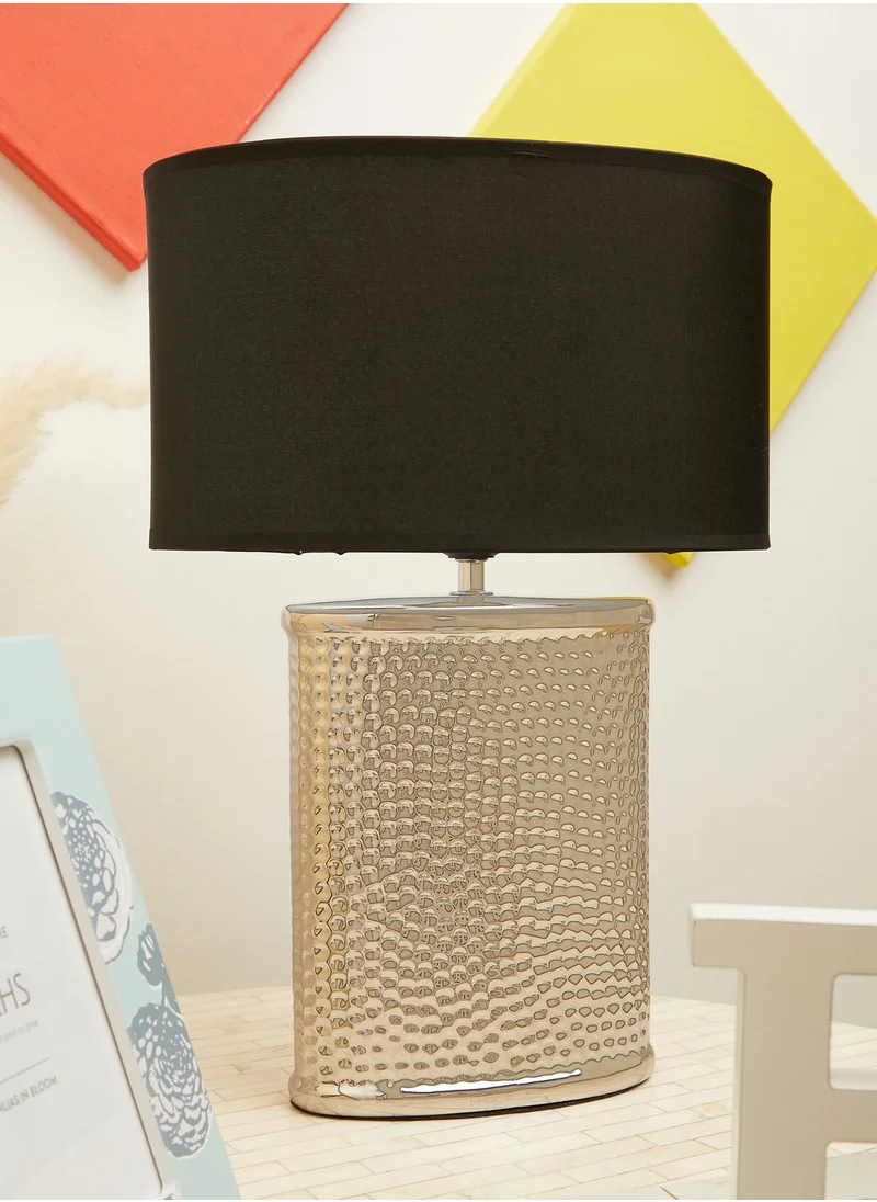 Premier Regents Park Hammered Chrome Table Lamp