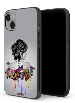 Apple iPhone 13 Protective Case Butterflies And Girl Abstract Art