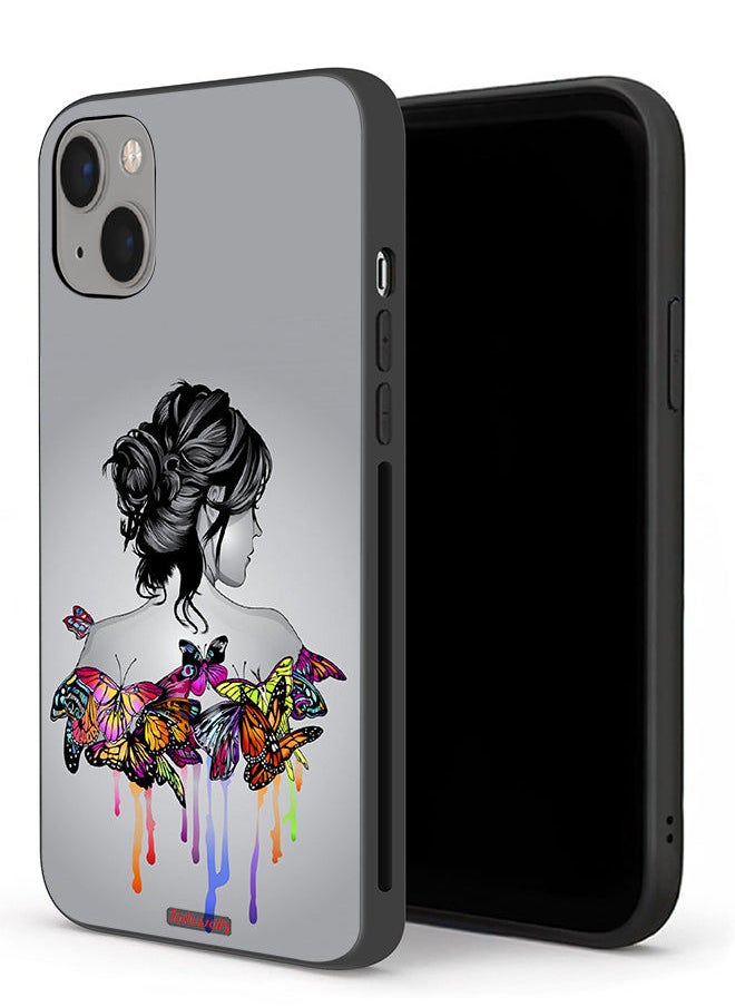 Tolwak - Apple iPhone 13 Protective Case Butterflies And Girl Abstract Art - Image 1