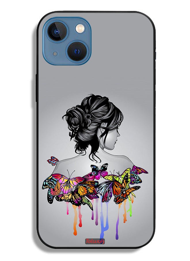 Tolwak - Apple iPhone 13 Protective Case Butterflies And Girl Abstract Art - Image 1