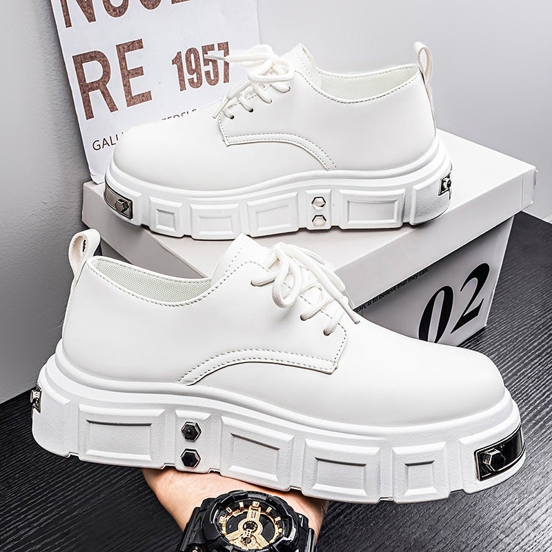British Style Punk Large Leather Shoes For Men, Autumn Men'S Casual Derby Shoes, Men'S Thick-Soled Height-Increasing Shoes - Image 2