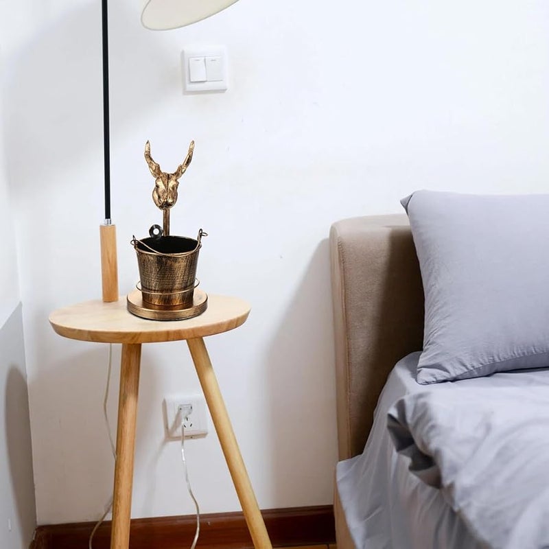 منفضة سجائر حاملة أقلام برأس غزال حديدي صينية زخرفية لمكتب المنزل ملحق تخزين - Image 3