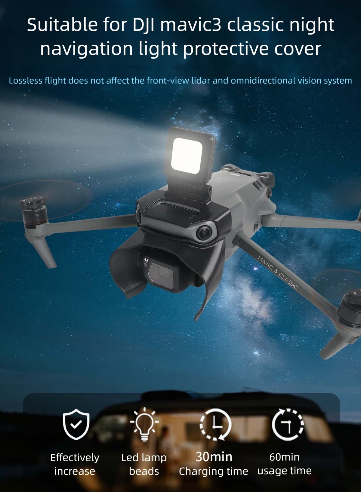 DJI DJI Night Flight Light For Dji Mavic 3 Classic Drone Protective Guard Led Light 2-in 48 g Z8C7965C4C8C1227E48AAZ