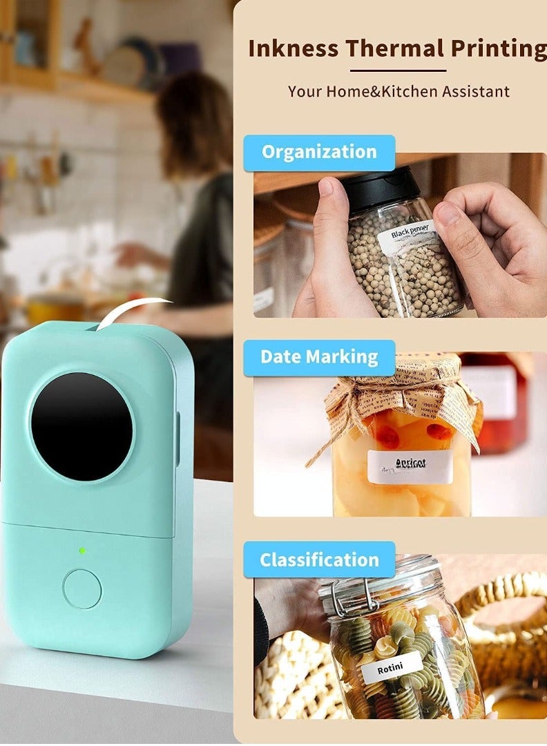 phomemo Label Maker Machine, Portable Bluetooth Label Printer, Lightweight Sticker Printer Machine, Compact And Durable Labeler For School Office Home Organization, (1pc, Blue) - Image 2