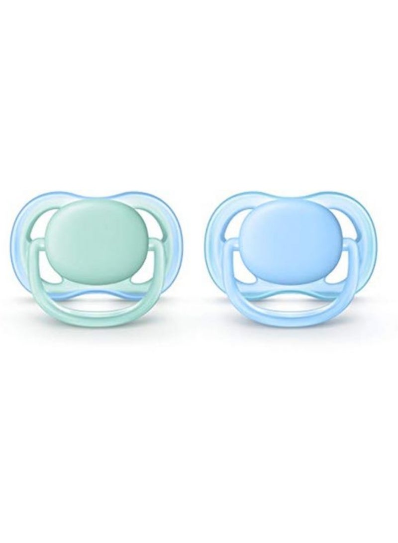 Philips Avent 2-Piece Ultra Air Night Soft Pacifier Set Blue - Image 2