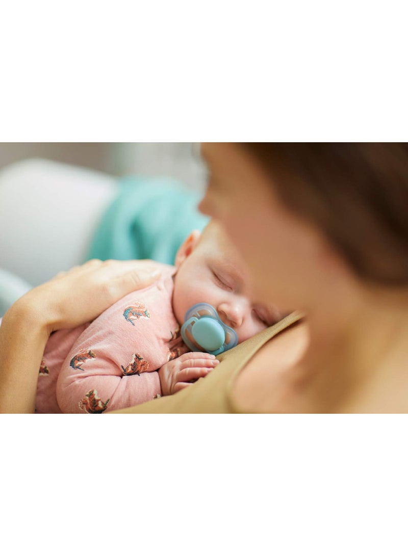 Philips Avent 2-Piece Ultra Air Night Soft Pacifier Set Blue - Image 4