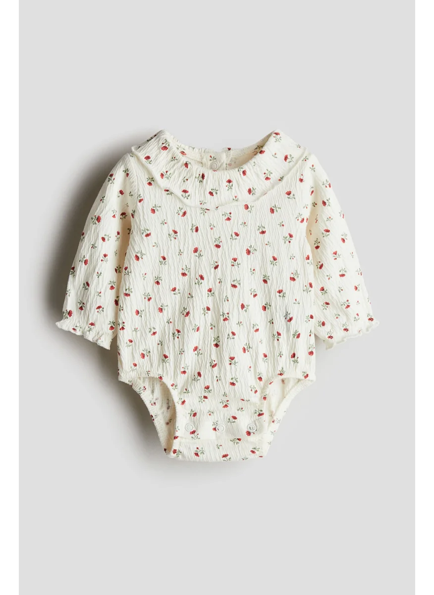 H&M Collared Crinkled Bodysuit