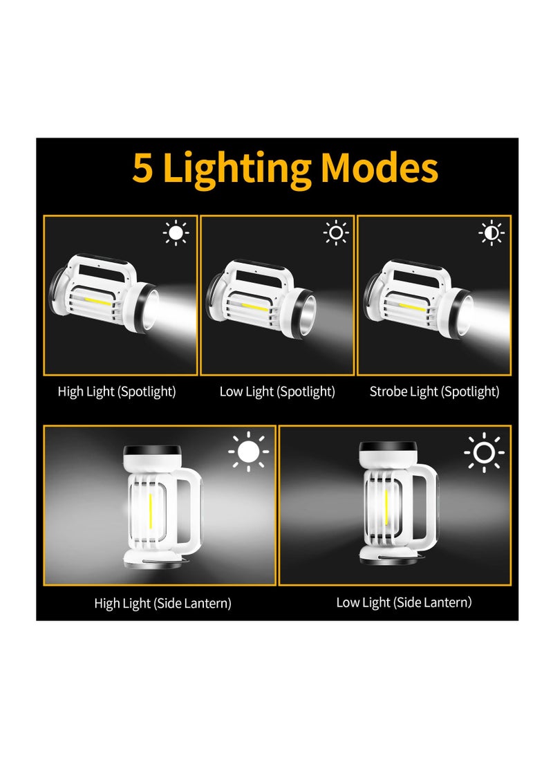 Excefore Flashlight Lantern for Camping, Super Bright 1000 Lumen Powerful LED Rechargeable Flashlights with 5 Light Modes, IPX6 Waterproof, Perfect for Power Outages, Hurricane Emergency, Hiking, Fishing  - Image 3