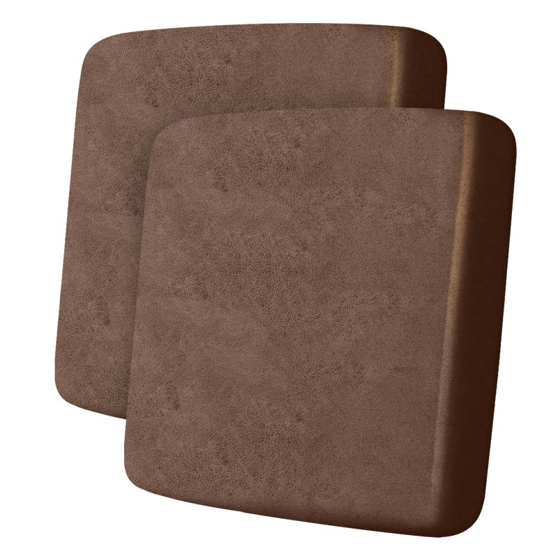 ANARACHON Leather Look Couch Cushion Covers Sofa Seat Slipcovers Sets Couches Furniture Protector for Sectional Armchair Loveseat Pets Kids Stretch Spandex Fabric (2 Cushion Loveseat  Brown-01) - Image 1