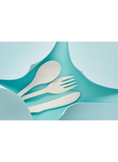 Knork Knork Eco Spoon Biodegradable Reusable Flatware Set, 12 Piece, White  - Image 2