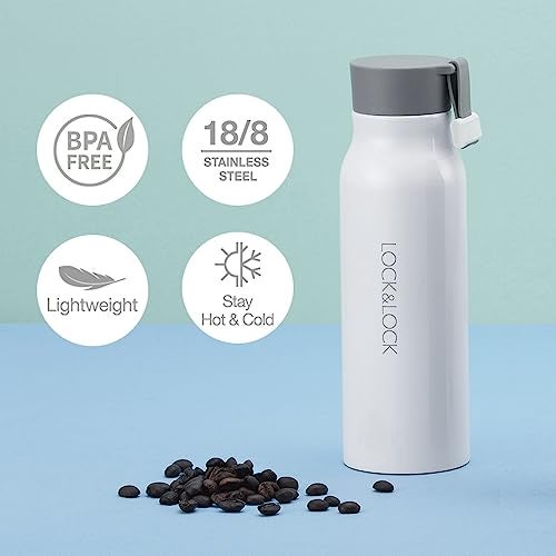 LocknLock LOCK & LOCK Name Stainless Steel Vacuum Insulated Thermal Travel Mug, 17 oz (Black) - Image 3