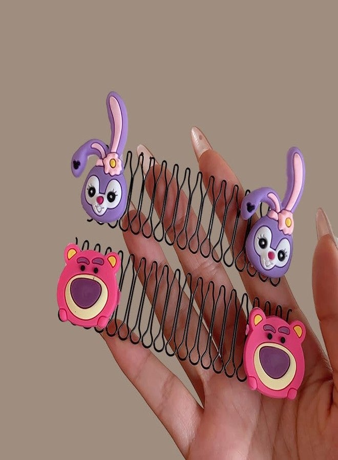KARDIFF Multi-Style Star Broken Hair Comb/Fashion Versatile Invisible Hair Hoop/Cartoon Daily Curve Needle Hair pin (Pack of 4pc) - Image 4