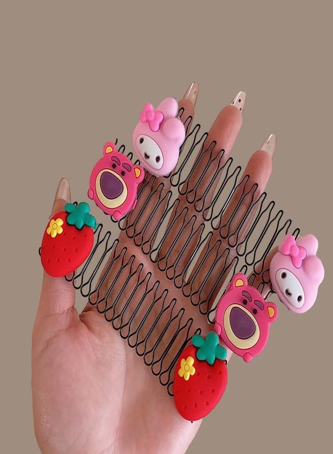 KARDIFF Multi-Style Star Broken Hair Comb/Fashion Versatile Invisible Hair Hoop/Cartoon Daily Curve Needle Hair pin (Pack of 4pc) - Image 2