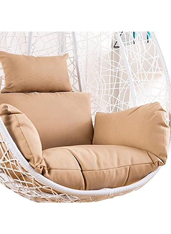ANAND INDIA GROUPS ANAND INDIA GROUPS Polyester Designer Cushion for Hanging Basket Swing Chair for Outdoor Egg Swing ChairGarden Swing Seat Padded Pillow CushionBeige  - Image 1