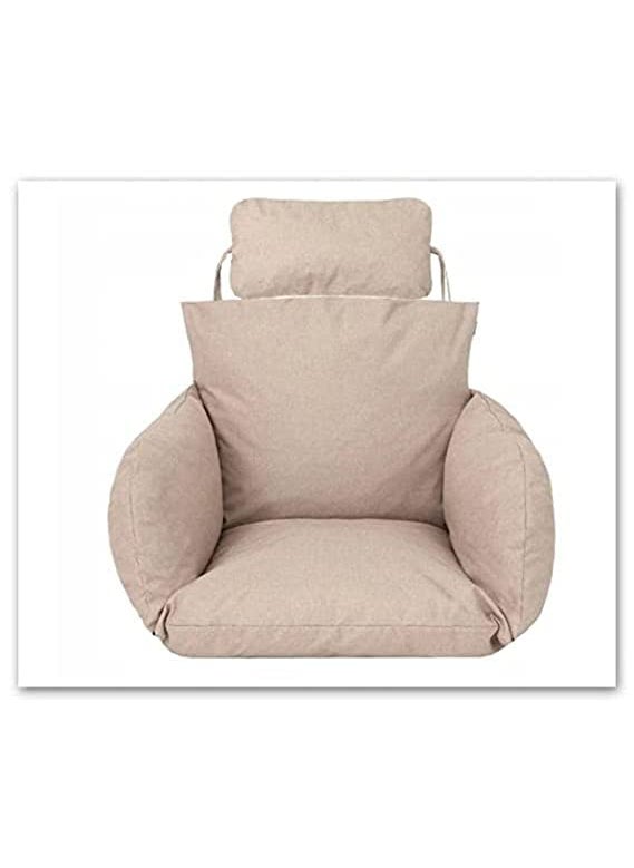 ANAND INDIA GROUPS ANAND INDIA GROUPS Polyester Designer Cushion for Hanging Basket Swing Chair for Outdoor Egg Swing ChairGarden Swing Seat Padded Pillow CushionBeige  - Image 2