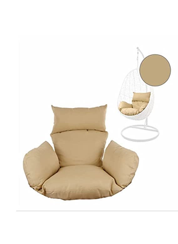 ANAND INDIA GROUPS ANAND INDIA GROUPS Polyester Designer Cushion for Hanging Basket Swing Chair for Outdoor Egg Swing ChairGarden Swing Seat Padded Pillow CushionBeige  - Image 3