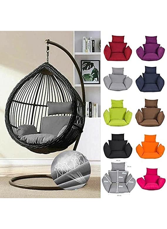 ANAND INDIA GROUPS ANAND INDIA GROUPS Polyester Designer Cushion for Hanging Basket Swing Chair for Outdoor Egg Swing ChairGarden Swing Seat Padded Pillow CushionBeige  - Image 5
