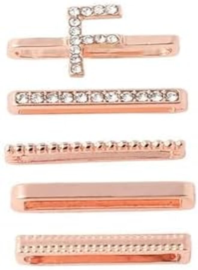 Next Next Store F-Ring Accessories Compatible with iWatch Bands Series 1/2/3/4/5/6/7/8/9/Ultra/Ultra2 Samsung Galaxy Watch 5/4 Classic/Active, Initial Letter Accessories for Women Girls (No Band)
