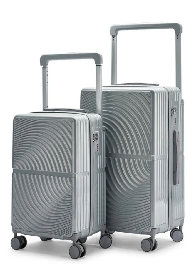 LIMRA travel bags from limra made of pc , consisting of two pieces , size 20"-24" inches, silver color