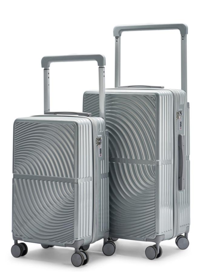 LIMRA travel bags from limra made of pc , consisting of two pieces , size 20"-24" inches, silver color - Image 2
