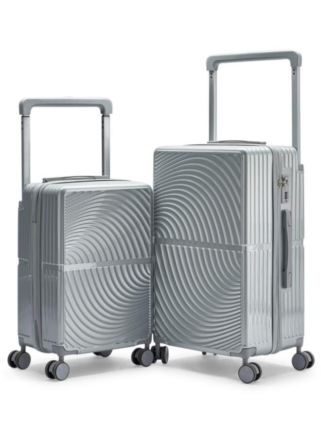 LIMRA travel bags from limra made of pc , consisting of two pieces , size 20"-24" inches, silver color - Image 1
