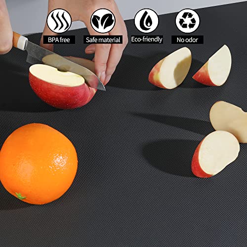 HooTown Kitchen Shelf Liner Drawer Liners, Non-Adhesive Refrigerator Liners Waterproof Fridge Mats with Strong Durable Kitchen Cabinets Mat for Drawers, Shelves, Pantry Black - Image 2