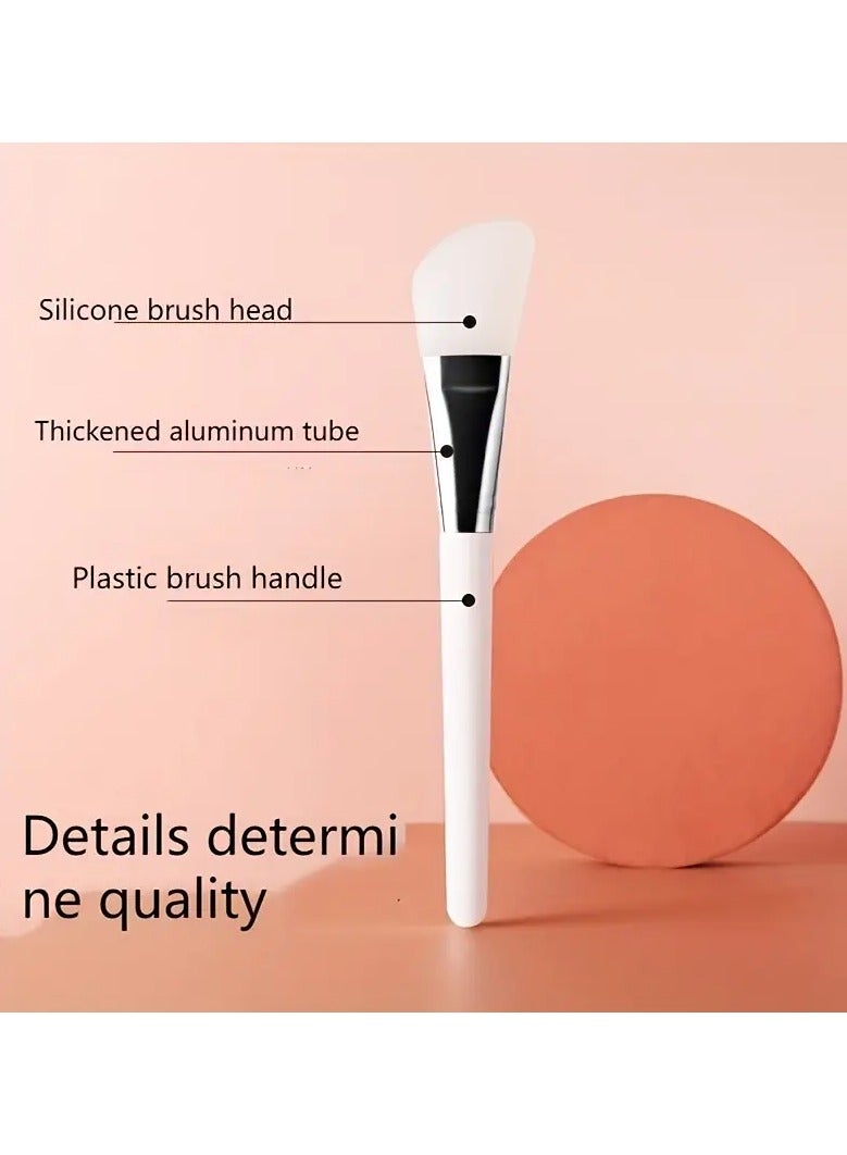 Rozino 4pcs Silicone Facial Mask Brush Set - DIY Scraper for Masks, Lotions & Makeup, Soft Touch, Easy to Clean, White - Image 3