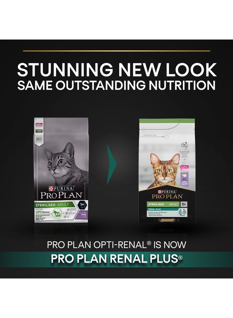 Purina Pro Plan Sterilised Adult Renal Plus Dry Cat Food With Turkey 3kg - Image 3
