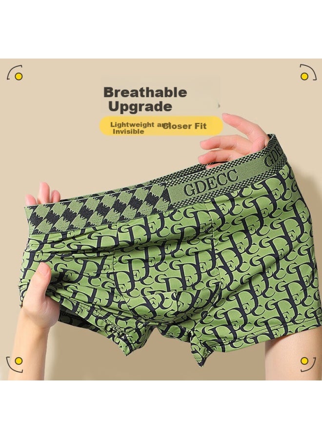 Good Man Visit Men's Ice Silk Cool Feeling Men's Underwear Antibacterial Underwear Head Boutique High-end Underpants Plus Size Loose Wide-angle Short Underwear - Image 5