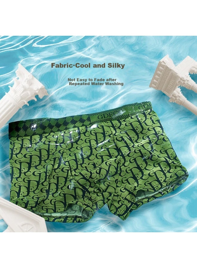 Good Man Visit Men's Ice Silk Cool Feeling Men's Underwear Antibacterial Underwear Head Boutique High-end Underpants Plus Size Loose Wide-angle Short Underwear - Image 2