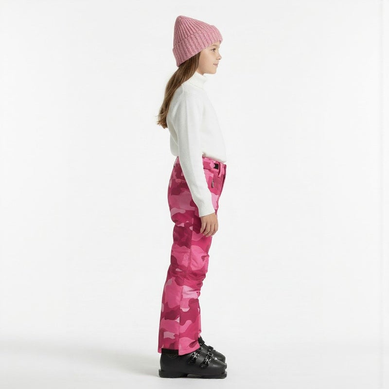 Arctic Quest Insulated Ski and Snow Pants for Boys and Girls, Water Resistant Trousers for Kids Pink Camo - Image 2