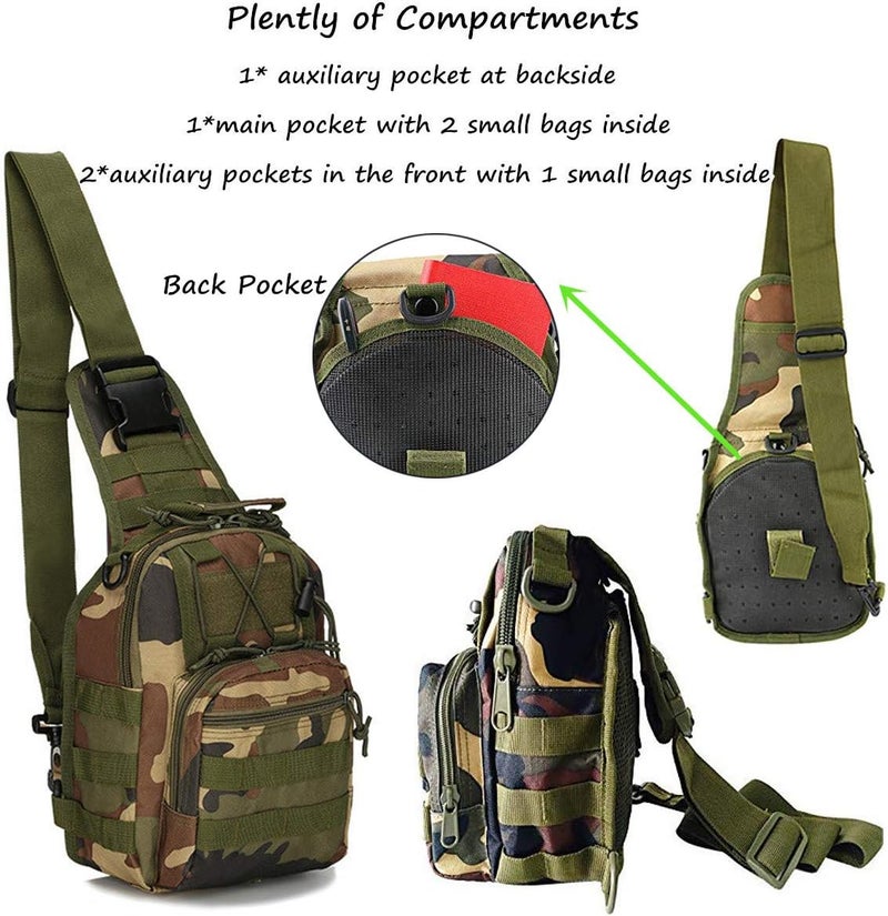 Blanco Tactical Shoulder Sling Bag Small Outdoor Chest Pack Backpack for Men Traveling, Trekking, Camping, Sling Backpack - Image 2