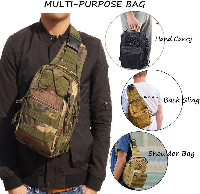 Blanco Tactical Shoulder Sling Bag Small Outdoor Chest Pack Backpack for Men Traveling, Trekking, Camping, Sling Backpack - Image 4