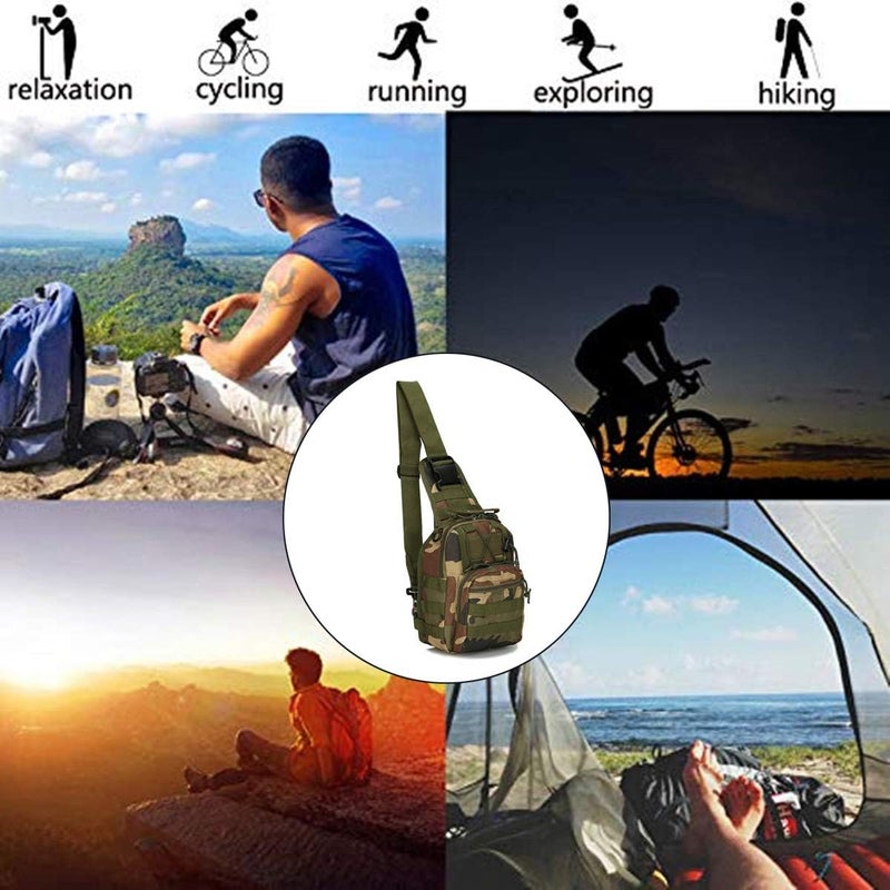 Blanco Tactical Shoulder Sling Bag Small Outdoor Chest Pack Backpack for Men Traveling, Trekking, Camping, Sling Backpack - Image 5