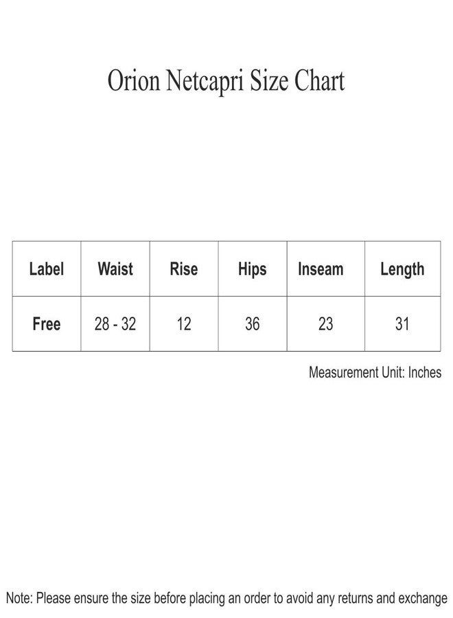 Orion Cotton Lycra Net Capri Black & Gold Color Free Size Combo - Image 3