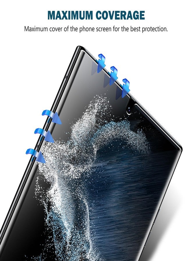 EGV 3 Pack for Samsung Galaxy S22 Ultra Screen Protector, Touch Sensitive, Anti-Scratch 3D Curved Upgrade Flexible TPU Screen Protector for Galaxy S22 Ultra, Bubble Free - Image 2