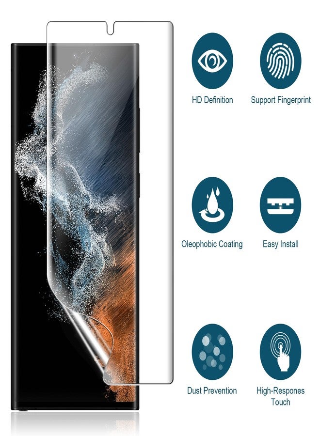 EGV 3 Pack for Samsung Galaxy S22 Ultra Screen Protector, Touch Sensitive, Anti-Scratch 3D Curved Upgrade Flexible TPU Screen Protector for Galaxy S22 Ultra, Bubble Free - Image 3