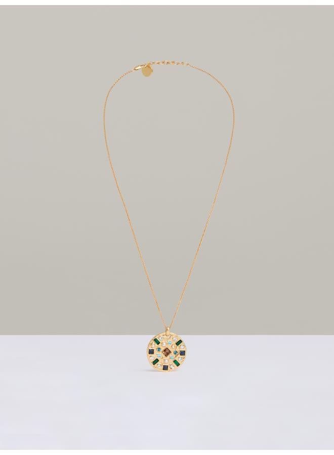 Karen Millen Crystal Ribbon Pendant Necklace for Women