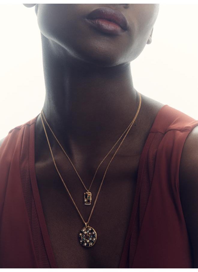 REISS - Skye:  Crystal Coin Pendant Necklace - Image 1