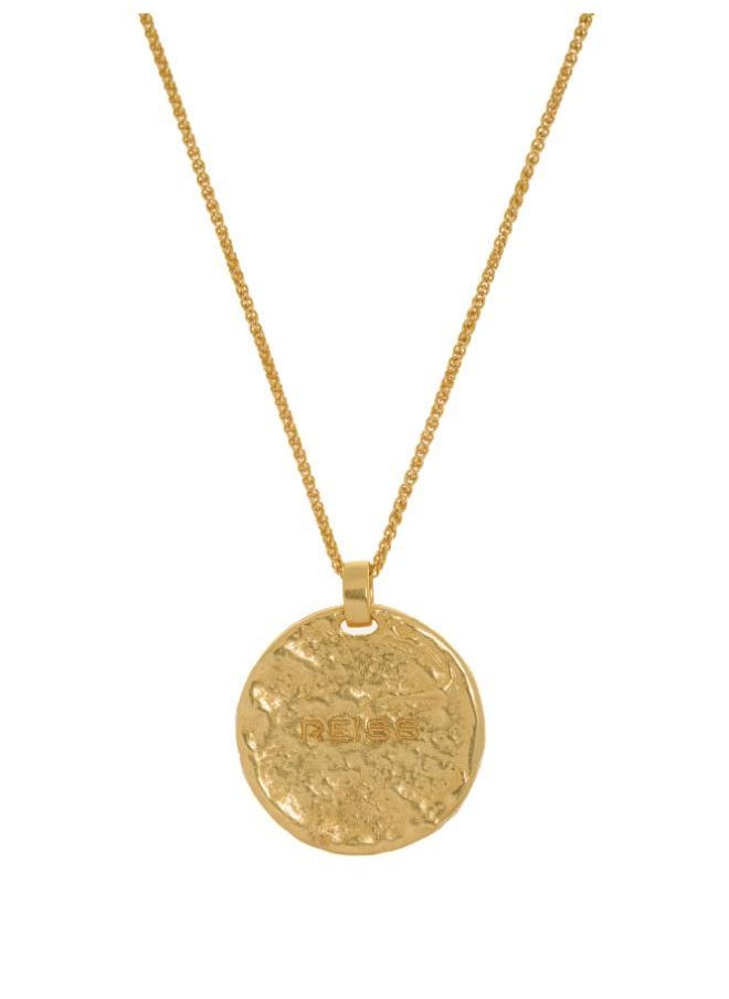 REISS - Skye:  Crystal Coin Pendant Necklace - Image 1