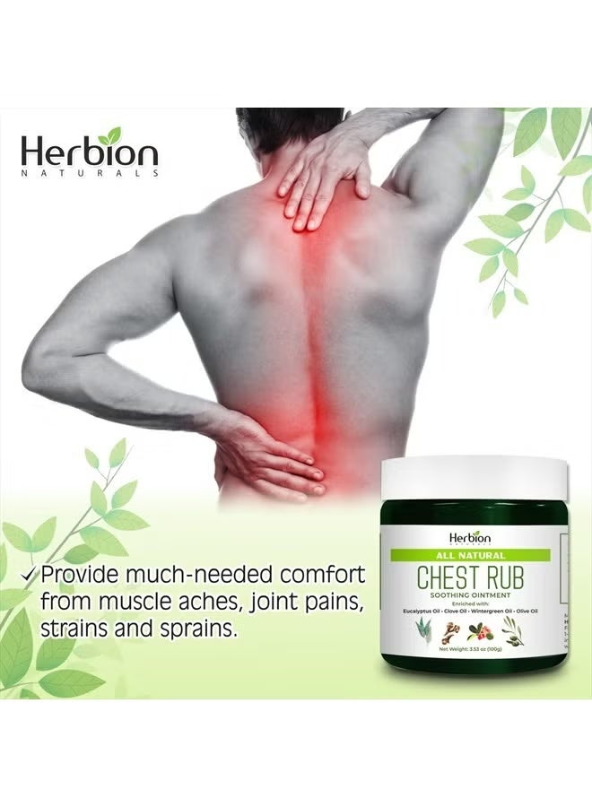Herbion Naturals Chest Balm, 3.53 oz - Natural Soothing Balm with Calming Vapors for Adults and Children 2+ - Relieves Coughs, Colds, Nasal and Chest Congestion - Reduces Muscle and Joint Pain - Image 3