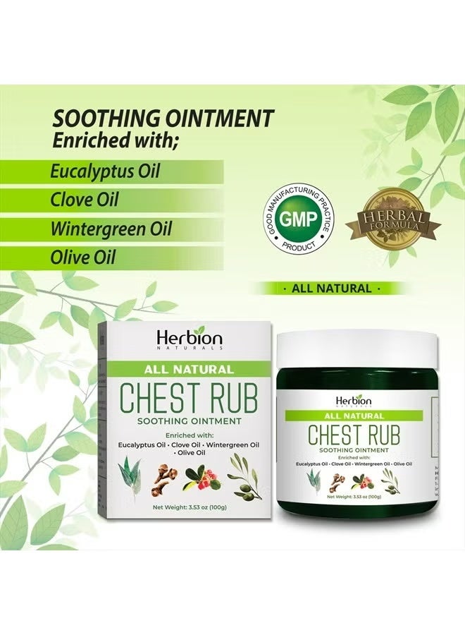 Herbion Naturals Chest Balm, 3.53 oz - Natural Soothing Balm with Calming Vapors for Adults and Children 2+ - Relieves Coughs, Colds, Nasal and Chest Congestion - Reduces Muscle and Joint Pain - Image 5